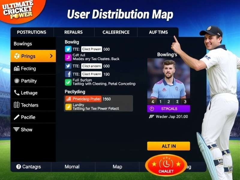 Ultimate Cricket Power User Distribution Map